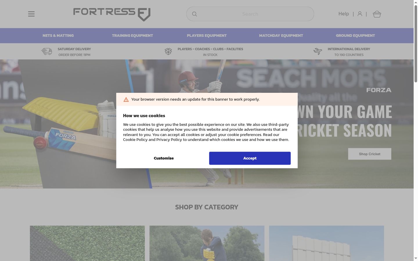 Screenshot of the consent banner shown before any interaction