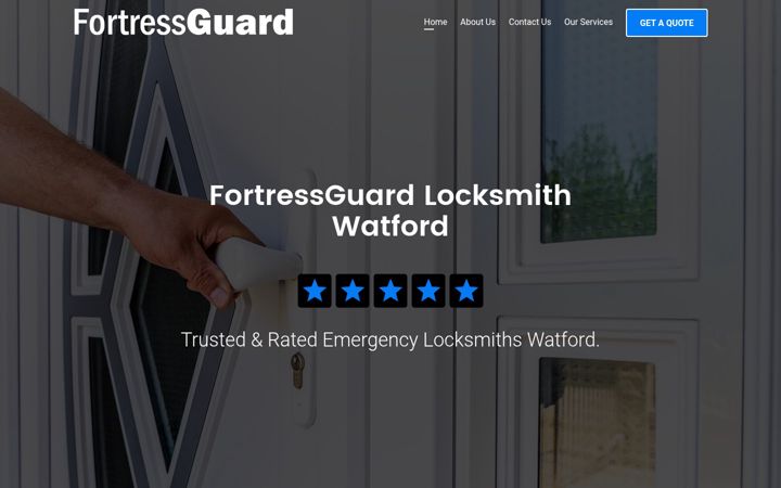 Screenshot of fortressguardlocksmithwatford.co.uk