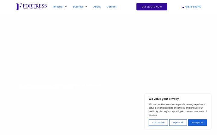 Screenshot of fortressinsurance.co.uk