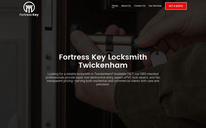 Screenshot of fortresskeylocksmithtwickenham.co.uk