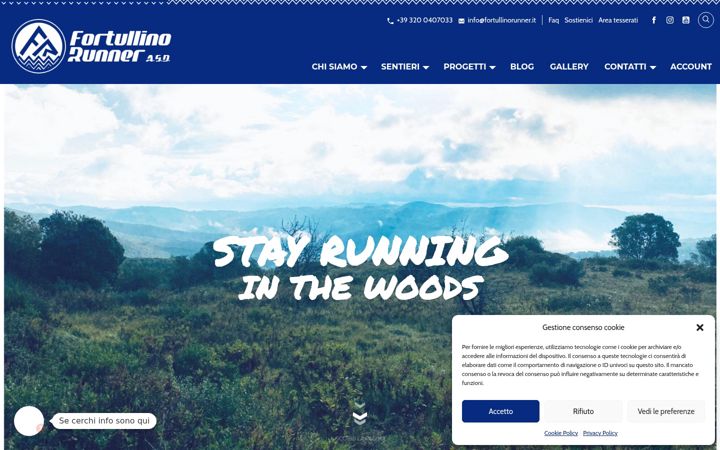Screenshot stránky fortullinorunner.it
