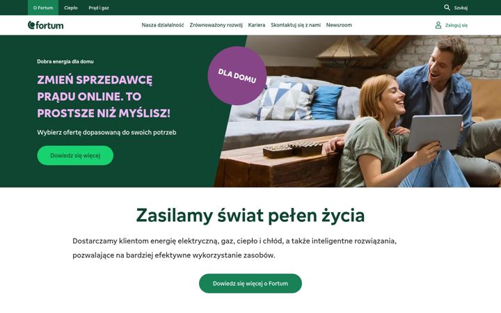 Screenshot of fortum.pl