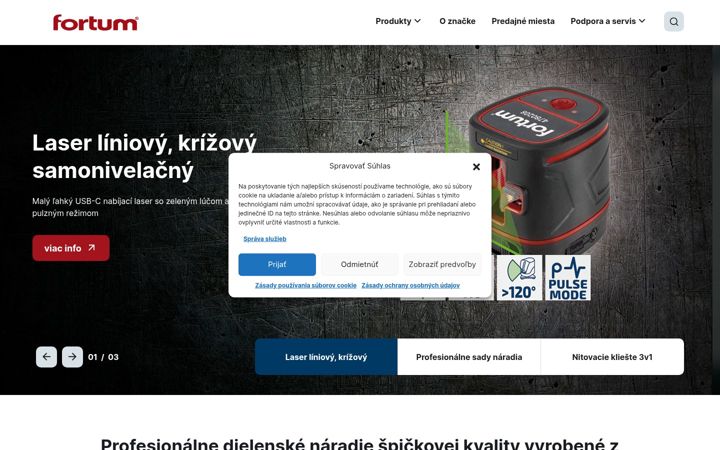 Screenshot of fortum.sk