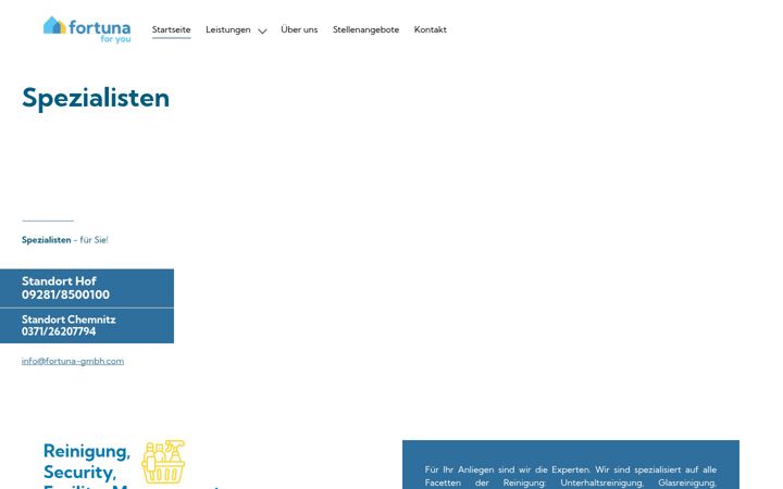 Screenshot of fortuna-gmbh.com