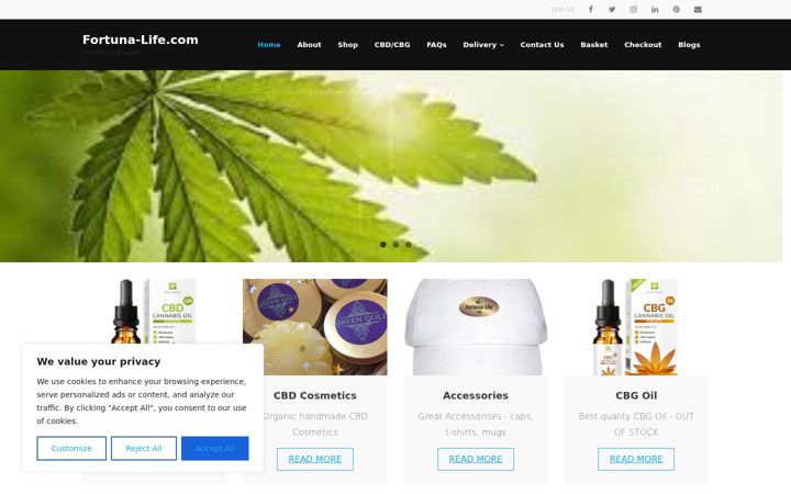 Screenshot of fortuna-life.com