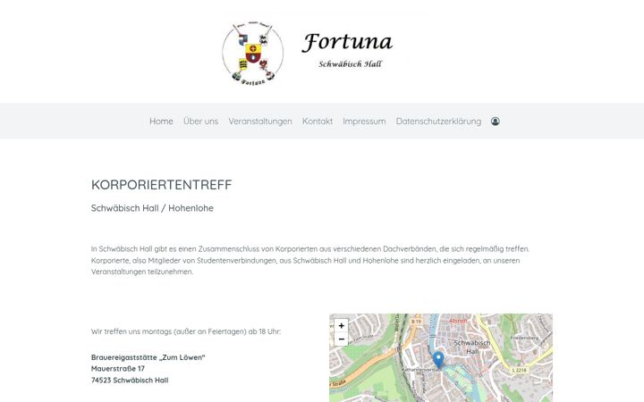 Kuvakaappaus sivustosta fortuna-sha.de