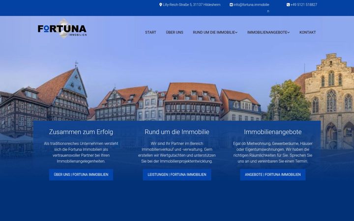 Screenshot of fortuna.immobilien