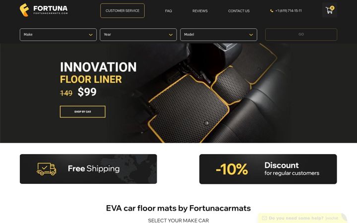 Screenshot of fortunacarmats.com