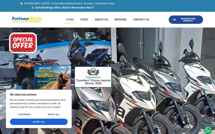 Screenshot of fortunamoto.com