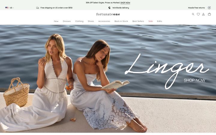 Screenshot of fortunateone.com