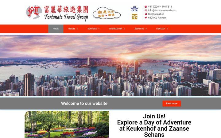 Screenshot of fortunatetravel.com