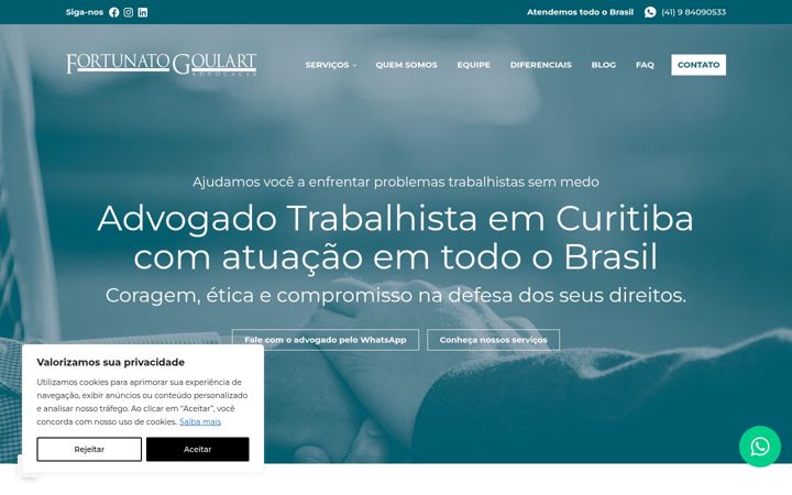 Екранна снимка на fortunato-goulart.adv.br