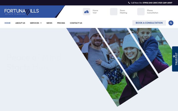 Screenshot of fortunawills.co.uk