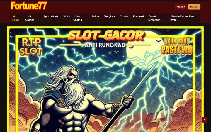 Ekrano kopija fortune77.net