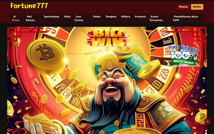 Screenshot di fortune777.org