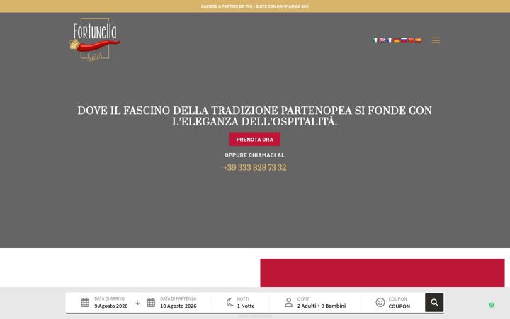 Screenshot of fortunellasuites.it