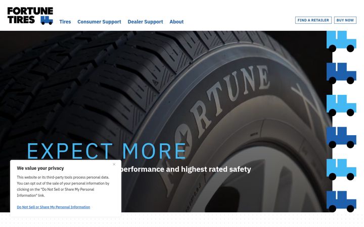 Screenshot of fortunetireusa.com