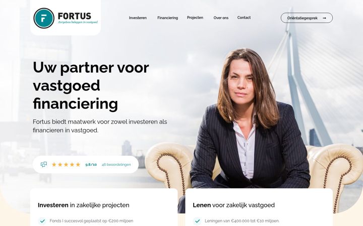 Screenshot of fortus.nl