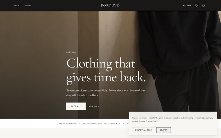 Screenshot of fortuvo.shop