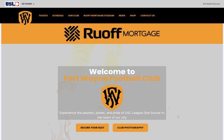Screenshot of fortwaynefc.com