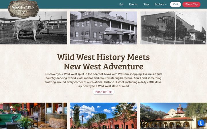 Screenshot of fortworthstockyards.org
