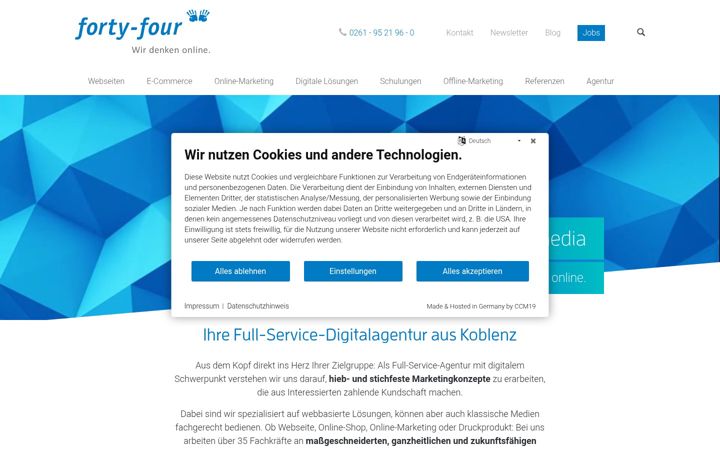 Screenshot of forty-four.de