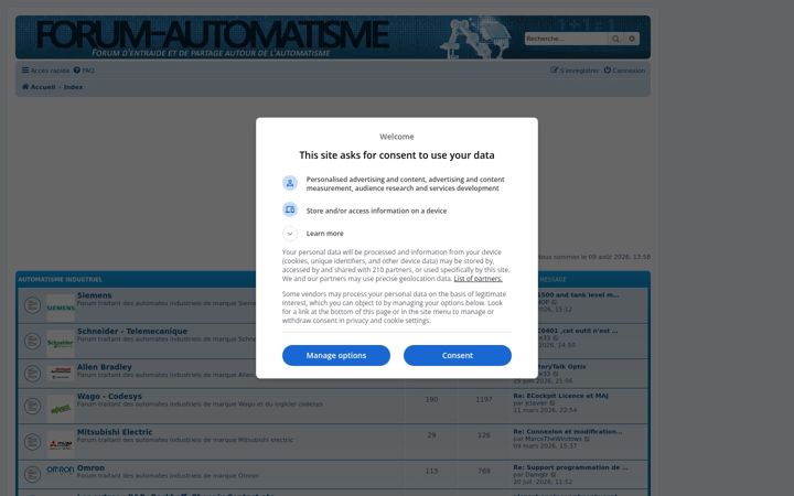 Screenshot of forum-automatisme.net