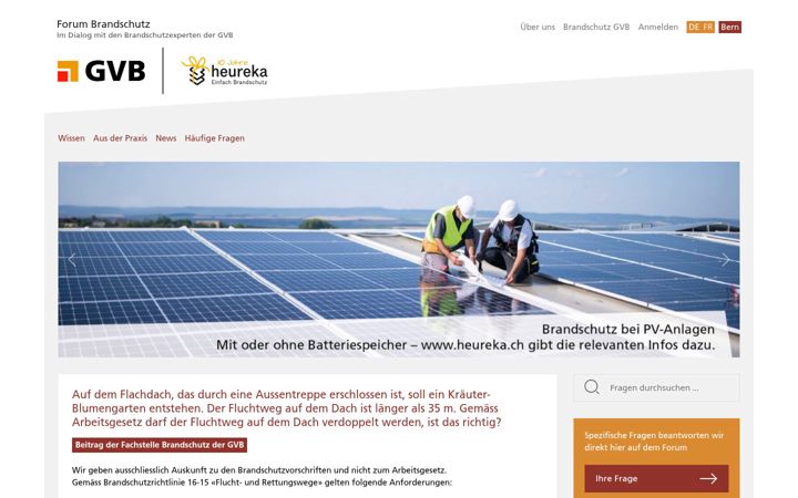 Screenshot of forum-brandschutz.ch