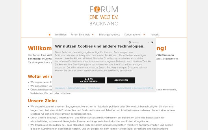 Screenshot of forum-eine-welt.de