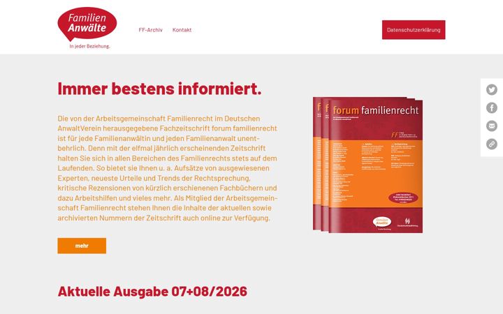 Screenshot of forum-familienrecht.de