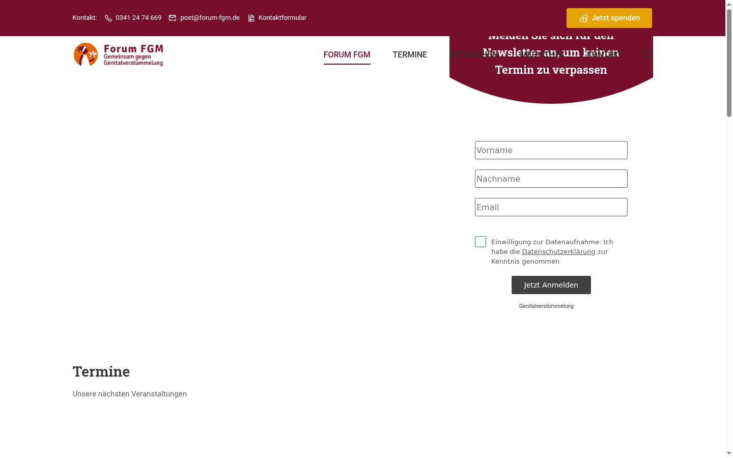 Captura de pantalla del banner de consentimiento mostrado antes de cualquier interacción