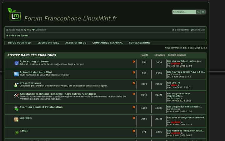 Screenshot of forum-francophone-linuxmint.fr