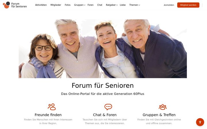Screenshot of forum-fuer-senioren.de