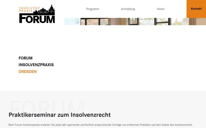 Screenshot of forum-insolvenzpraxis.de