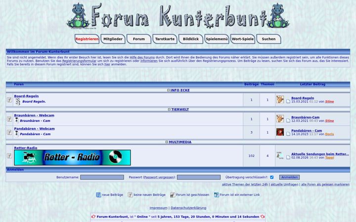 Screenshot of forum-kunterbunt.at