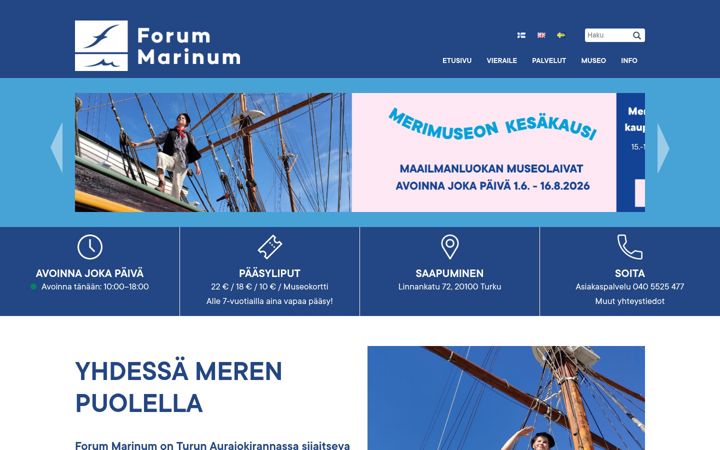 Screenshot of forum-marinum.fi