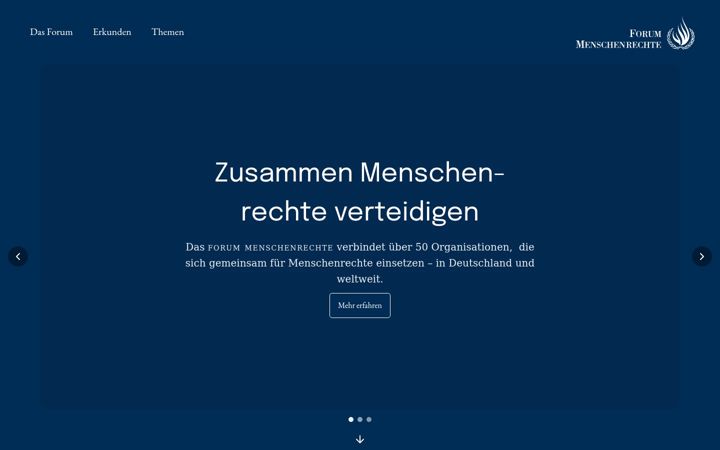 Screenshot of forum-menschenrechte.de