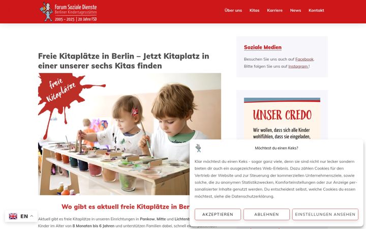 Screenshot of forum-soziale-dienste.de