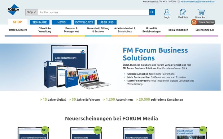 Screenshot of forum-verlag.at