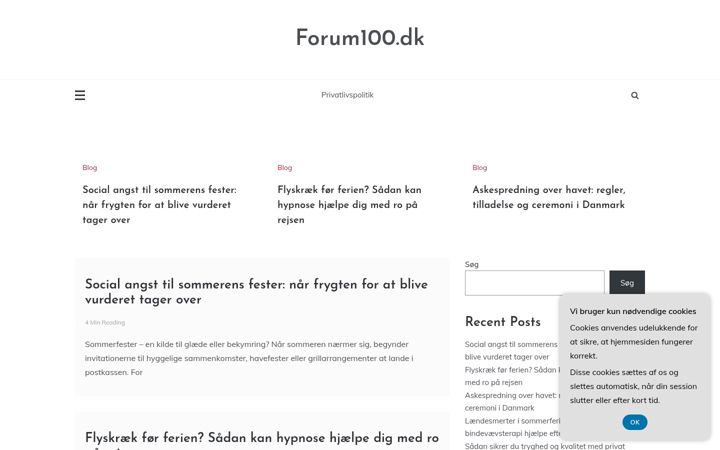 Screenshot of forum100.dk