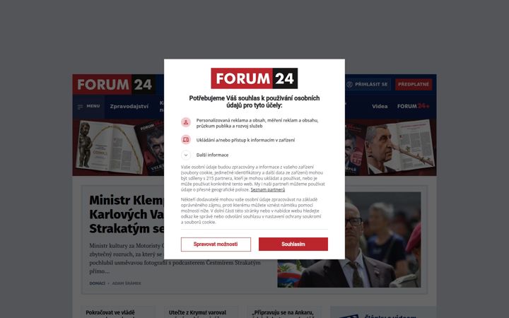Screenshot of forum24.cz