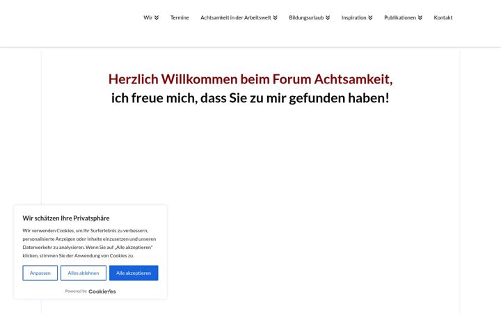 Screenshot of forumachtsamkeit.de