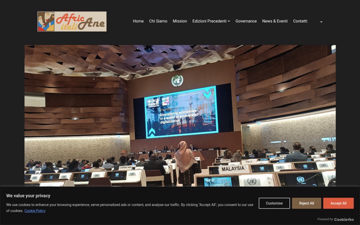 Screenshot of forumafricaneitaliane.it