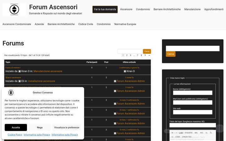 Screenshot of forumascensori.it