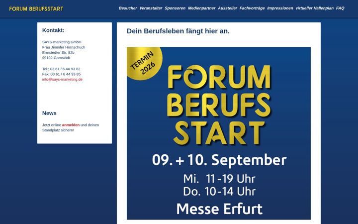 Screenshot of forumberufsstart.de