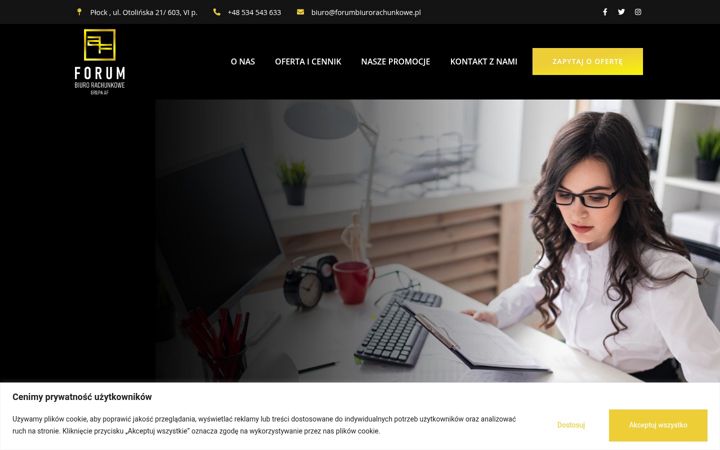 Screenshot of forumbiurorachunkowe.pl
