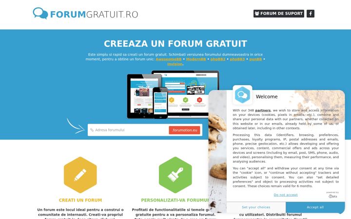 Snímek obrazovky forumgratuit.ro