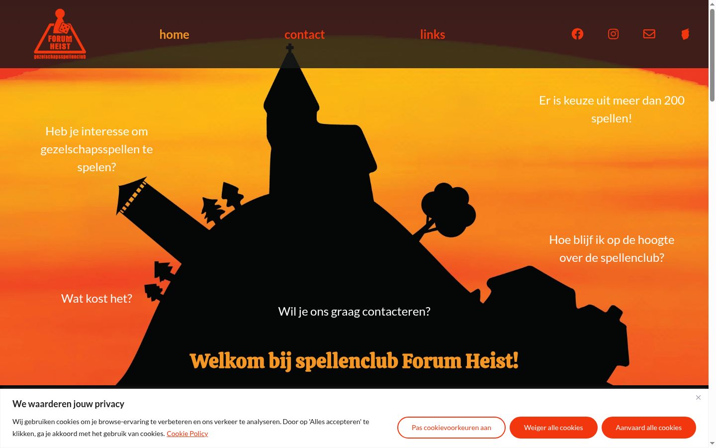 Screenshot des Einwilligungsbanners vor jeglicher Interaktion