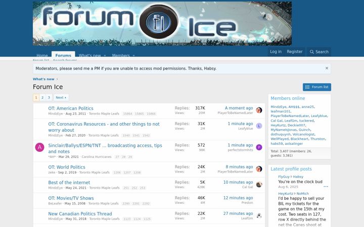 Captura de ecrã de forumice.com