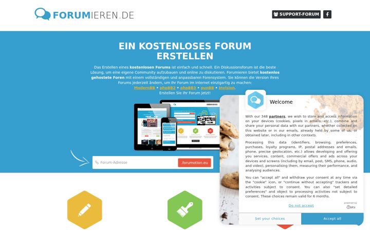 Screenshot of forumieren.de